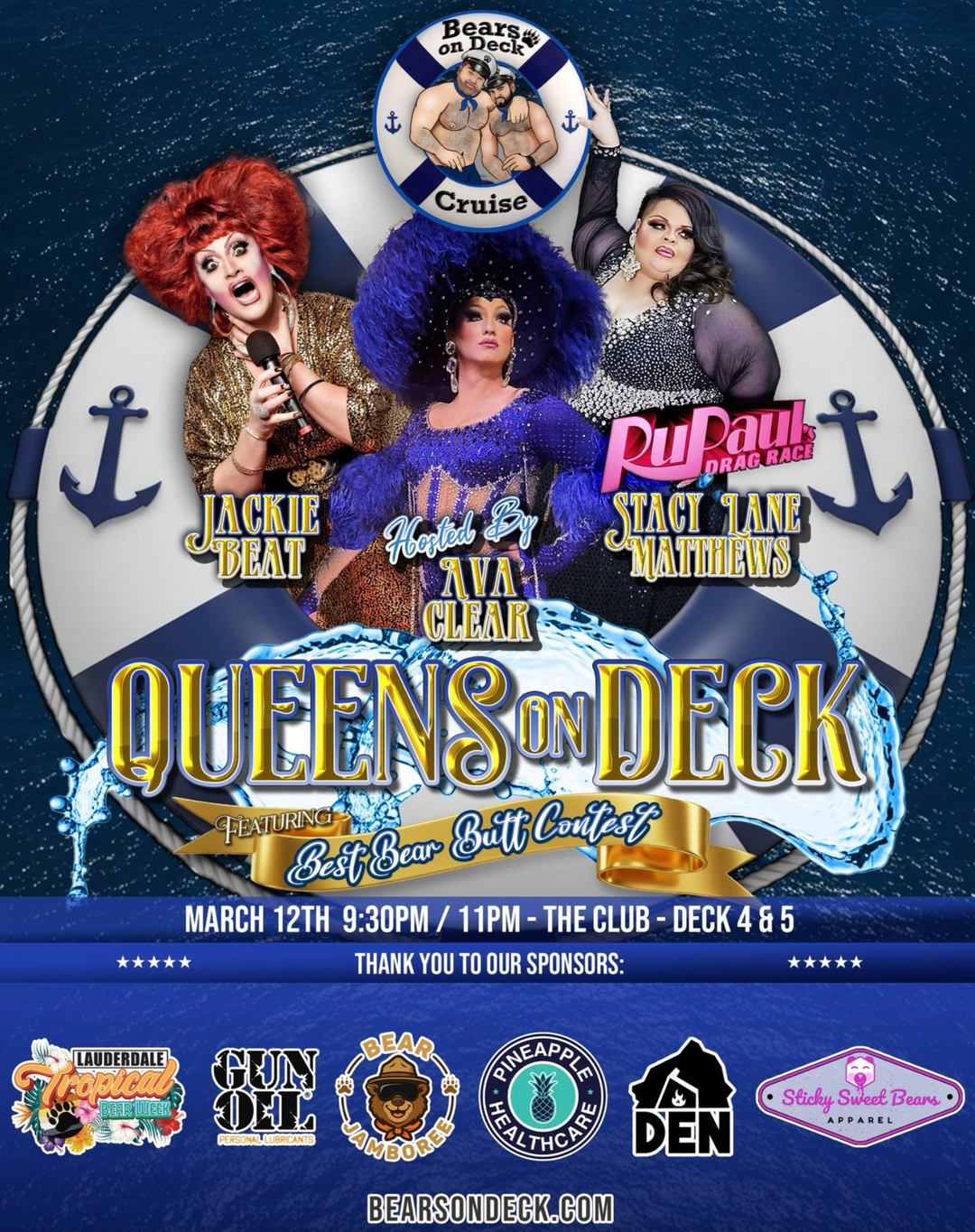 Bears on Deck 2026 Cruise & Sticky Sweet Bears: Celebrating Drag, Theme Nights, and Community at Sea